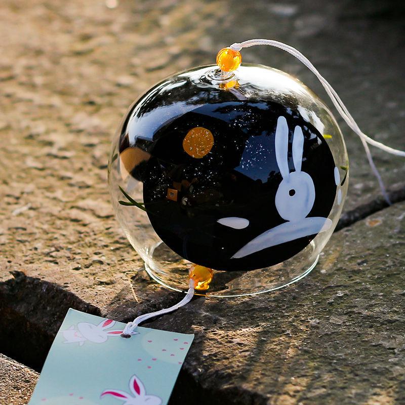 Cherry Blossom Glass Wind Chime - DIY Transparent Hanging Ornament