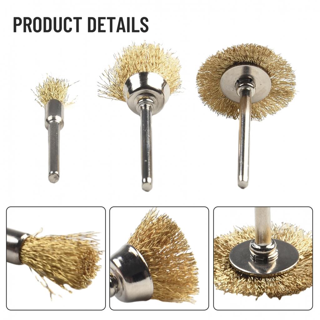 Brushes Bits Set Copper Wire Brushes Copper Wire Gold+Silver