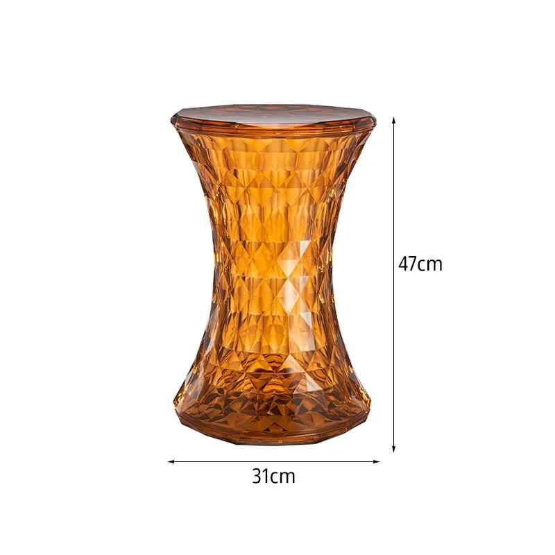 Crystal Stool Simple Colourful Transparent Stool Bathroom Household Shoeshine Stool Creative Ins Short Stools Creative Modern