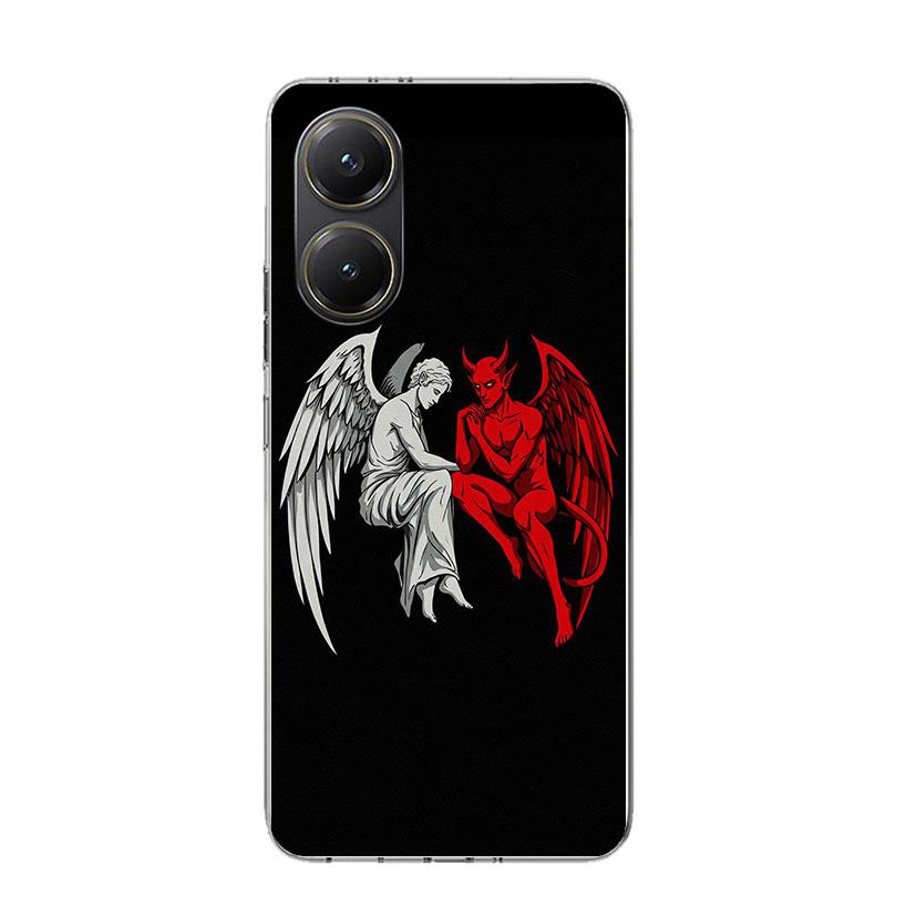 Angel Wings Devil Bad Phone Case For Xiaomi Poco X7 X6 X5 Pro F7 Ultra Redmi 15C 15 13 13C 12 12C 10 10A 10C 9 9A 9C 9T Cover Po