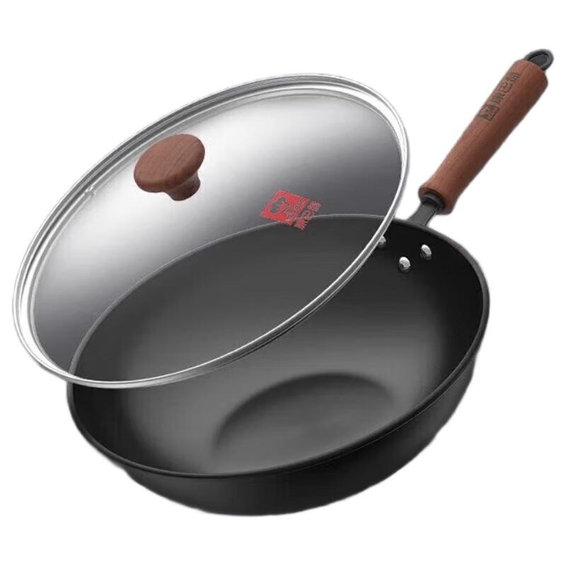 KOBACH KGX-C34T Uncoated Iron Wok, 34cm