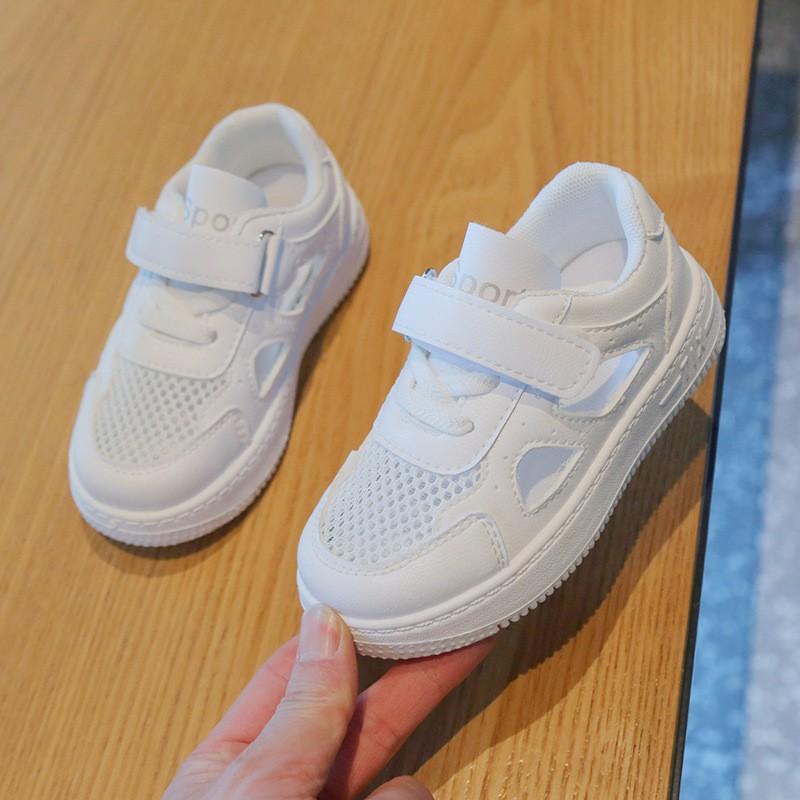 Kids Breathable Mesh Sandal Sneaker Toddlers Children White Casual Outdoor Shoe With Hook Loop