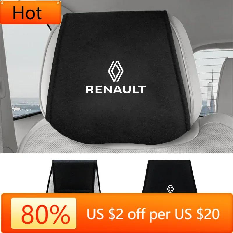 2026 Hot For Renault Interior Stickers Car Driver Head Cushion Dust Cover Headrest Cover For Renault DACIA Logan Scenic Loguna K