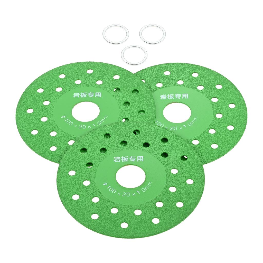 3pcs Rock Plate Special Cutting Pieces 110mm Diamond Grinding Discs for 4Inch Angle Grinders Cutting Rock Slabs Glass Tiles