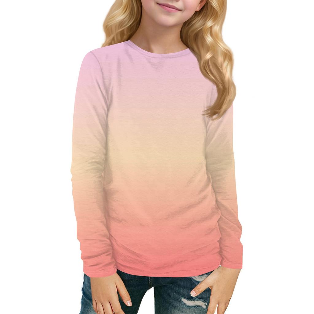 Children's Long-sleeved O-neck Top Printed Daily Casual