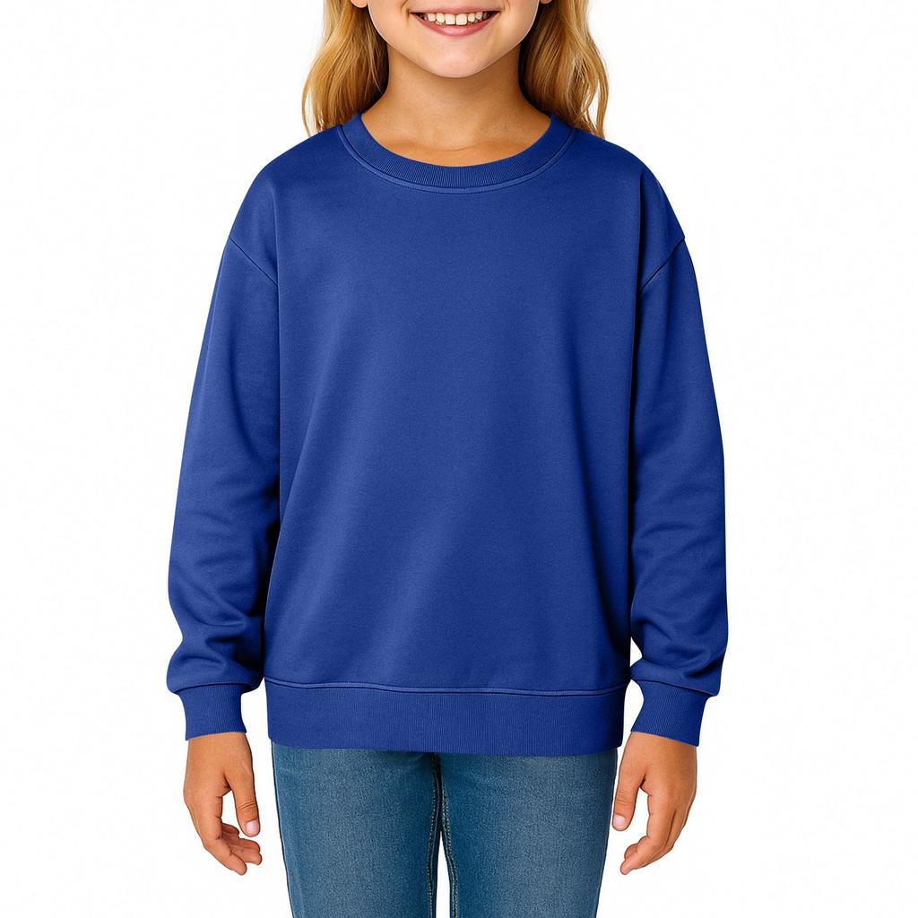 Dziecięca Moda Jednolity Kolor Długi Rękaw Okrągły Dekolt Bluza Z Kieszeniami Casualowa Bluza Top Dla Dorosłych