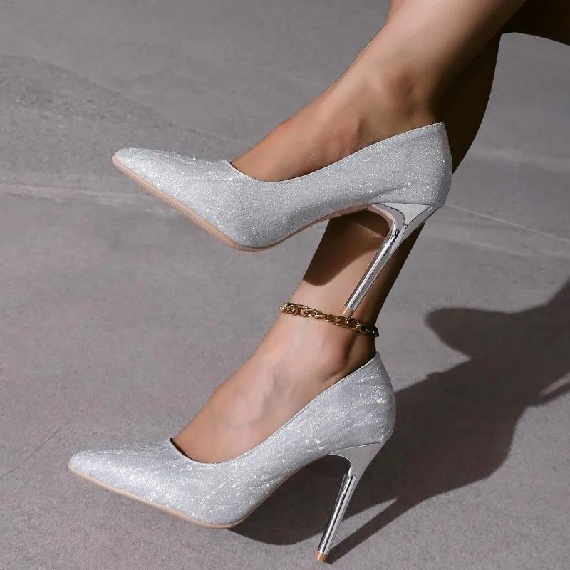 Fashion 2025 Fashion Ladies Shoes Shallow Women's High Heels  Party Plus Size Sexy Pointed Toe Best Seller Non-Slip Elegant High Heels