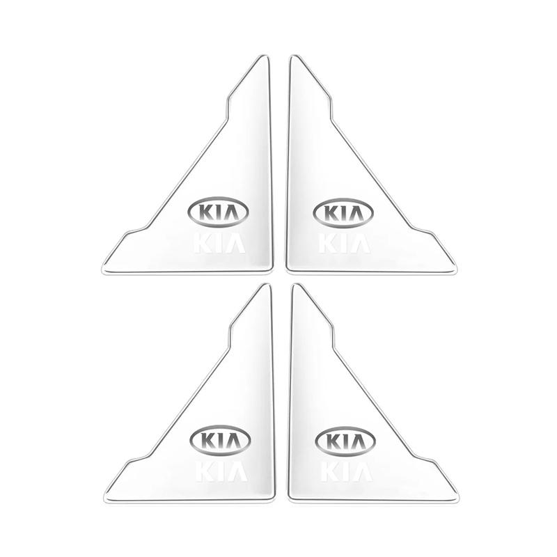 4Pcs Car Door Corner Anti-collision Protective Covers Stickers For KIA Ceed EV6 RIO Stonic K9 Sorento Stinger Niro Cadenza Soul ulsap11