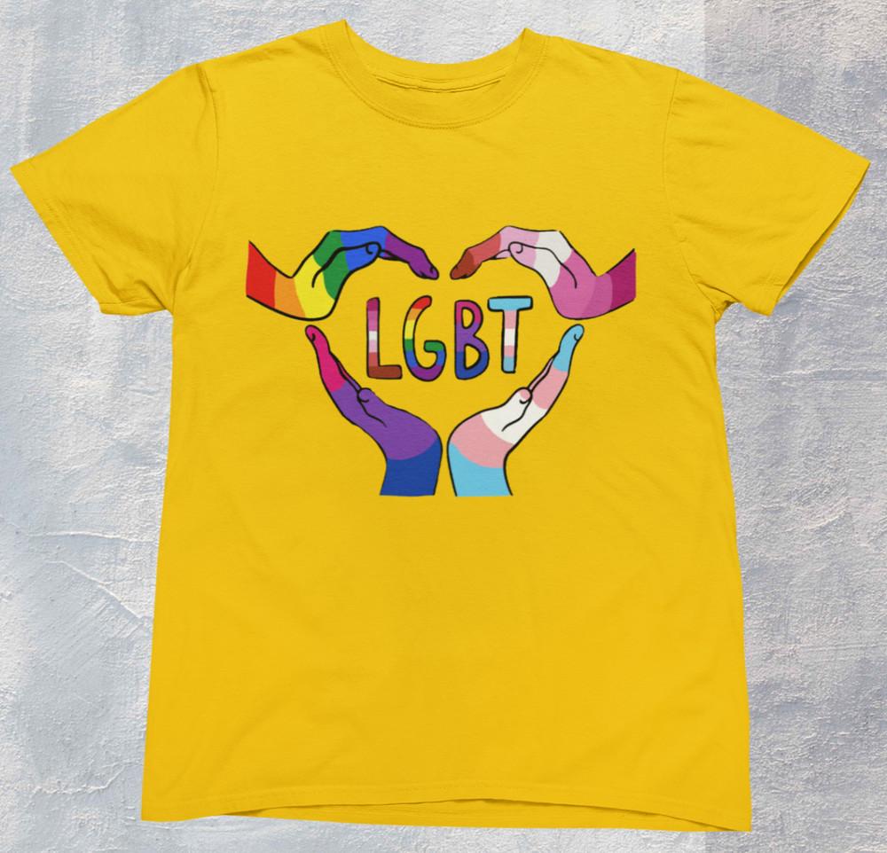 LGBT Hands T Shirt Queer Pride Bisex Trans%100 Premium Quality