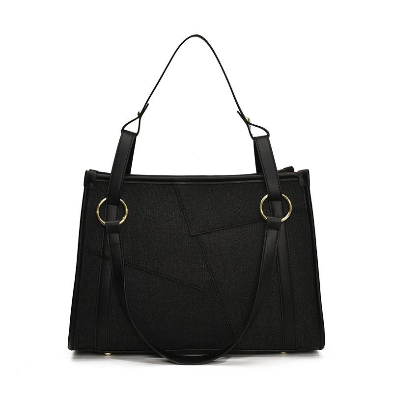 New textured big bag fashionable personalized shoulder messenger bag large capacity handbag tote bag women's bag