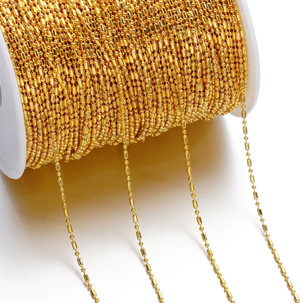 1.5MM Bead Chain Bamboo Chain Fringed Tail Chain for DIY Necklace Bracelet Jewelry Making Chain Findings Supplies