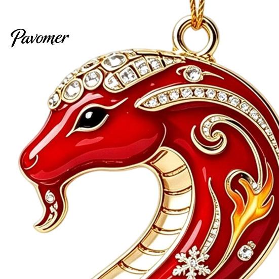 Xmas Party Hanging Ornaments 2 Pcs Zodiac Animals Christmas Ornaments, 2D Acrylic Red Animal Decorative Holiday Pendants Decorations, Chinese New Year