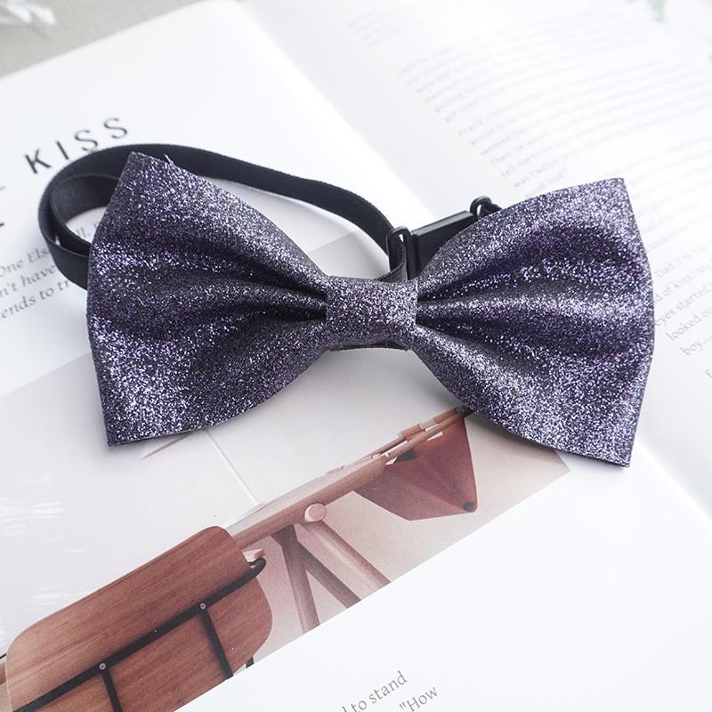 Sparkling Gold Glitter Resin Bow Tie Pin For Wedding And Party Wear