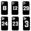 Number Football Baseball No 8 22 23 24 10 Cover for Apple iPhone 15 14 Plus 13 12 Mini Pro Max XR + 13Pro 14+ 15+ Case