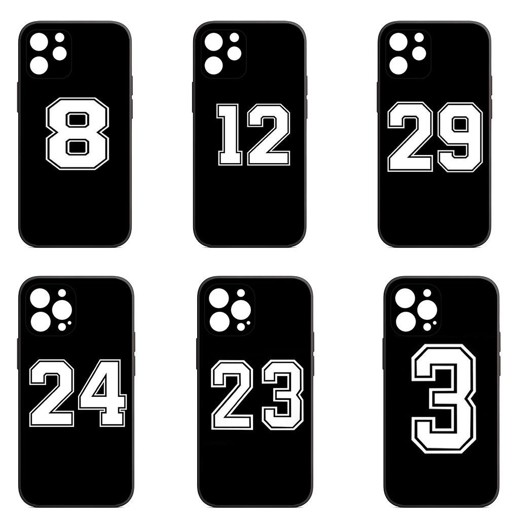 Number Football Baseball No 8 22 23 24 10 Cover for Apple iPhone 15 14 Plus 13 12 Mini Pro Max XR + 13Pro 14+ 15+ Case