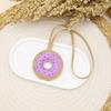 Cartoon Donut PU Leather Keychain Charm