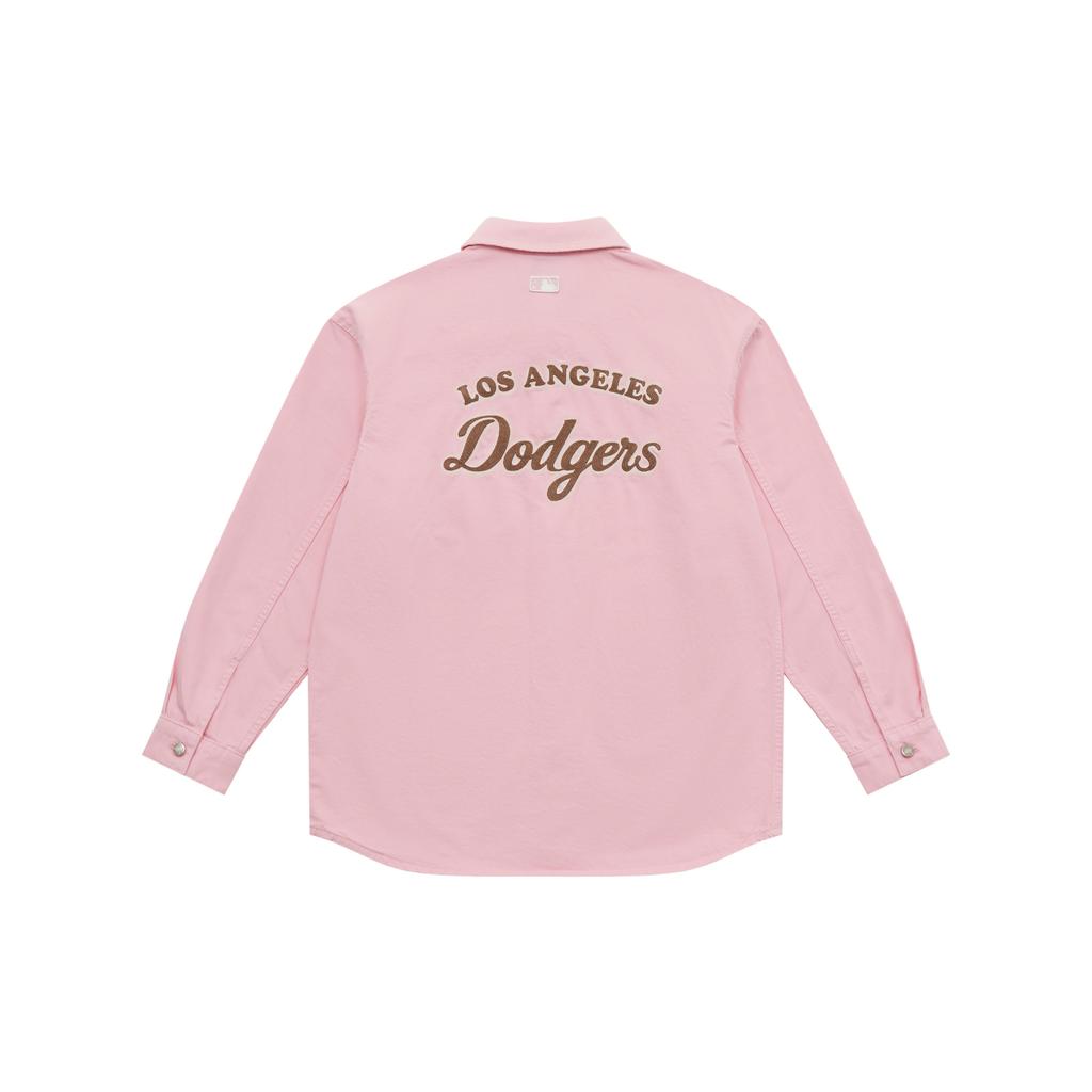 New MLB MLB Preppy Style Collection Los Angeles Dodgers SS25 Shirt Unisex Pink 3ADRV0151-07PKS