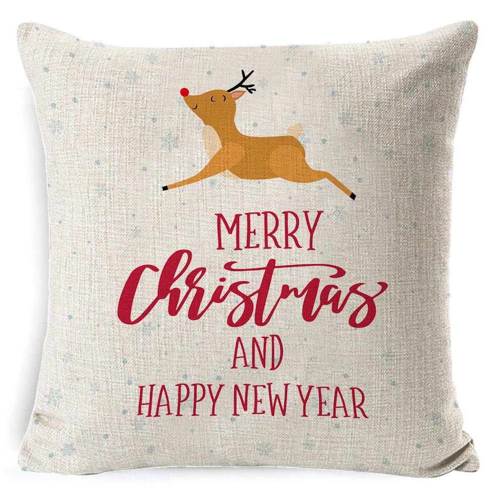 Christmas Pillow Case Christmas Light Luxury High-end Pillow Family Bed Pillow Case Home Cushion Bed Pillow