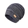 Striped Pullover Hat Windproof Beanie Cap New Knitted Hat  Autumn Winter