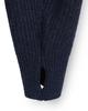 Beslow High Neck Zip Up Knit Jacket Navy