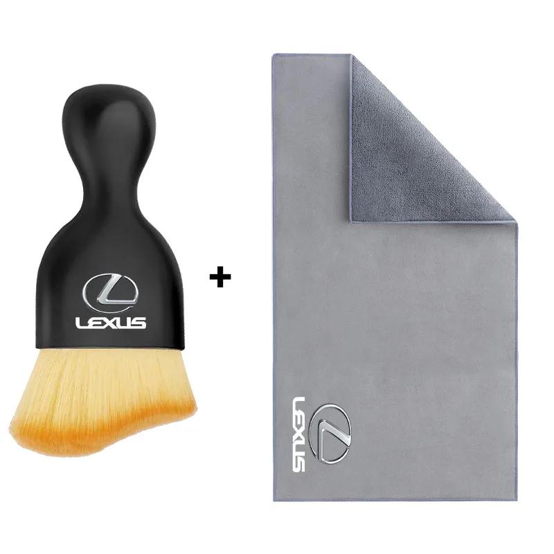 2026 Hot Interior Stickers Car Logo Suede Clean Leather Cloth Motorcycle Washing Towel For Lexus ES300 RX330 RX300 GS300 IS250 I