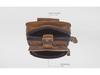 Men's Genuine Frosted Leather Waist Bag - Durable Zipper Sports & Work Belt Bag