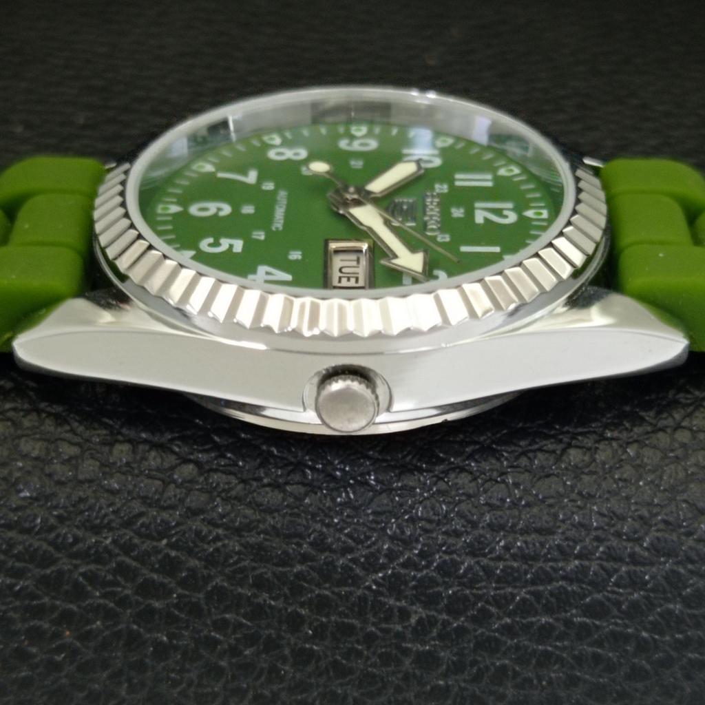 REFURBISHED SEIKO 5 AUTOMATIC 6309A JAPAN MENS VINTAGE GREEN WATCH a441627-1 Sk-a441627