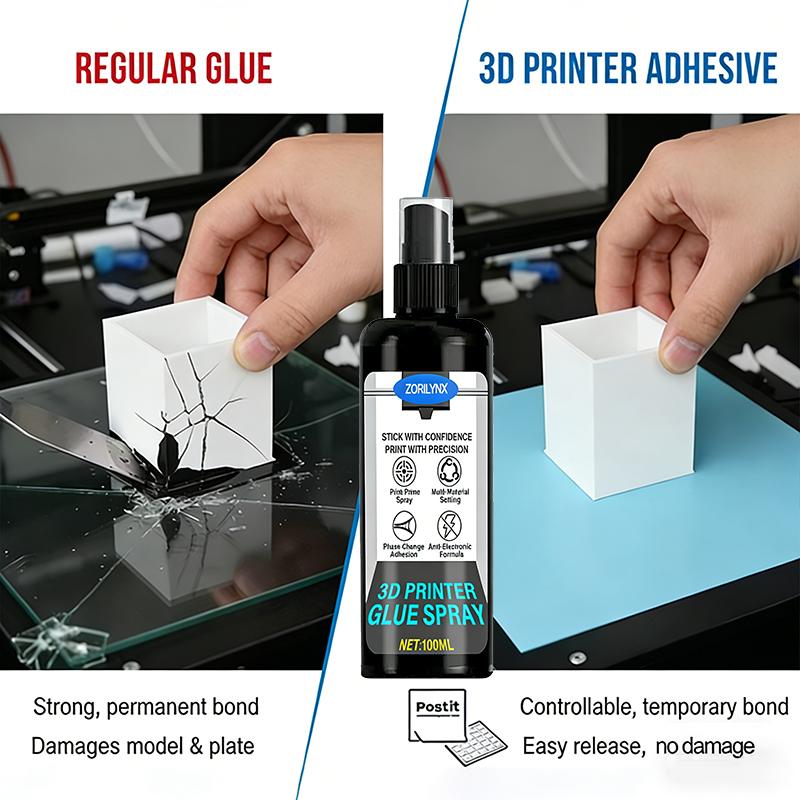 3D Printing Adhesive Spray Anti Warping Liquid Glue for Glass PEI Bed Easy Removal for PLA ABS PETG High Temp Fixative