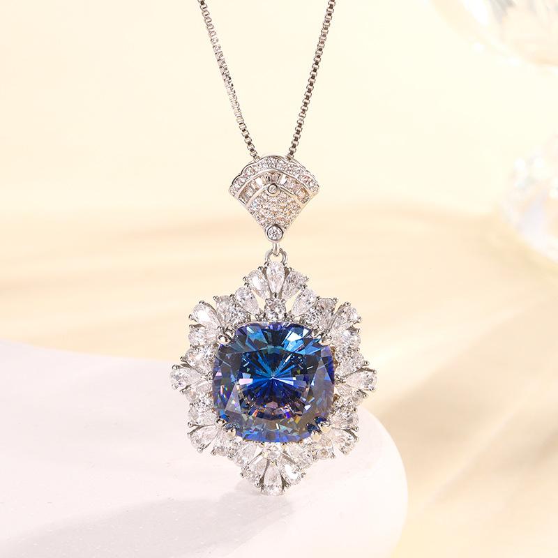 Jewelry Simulation Bird'S Nest Cut Color Treasure Crystal Pendant Set 14 * 14-12 * 12