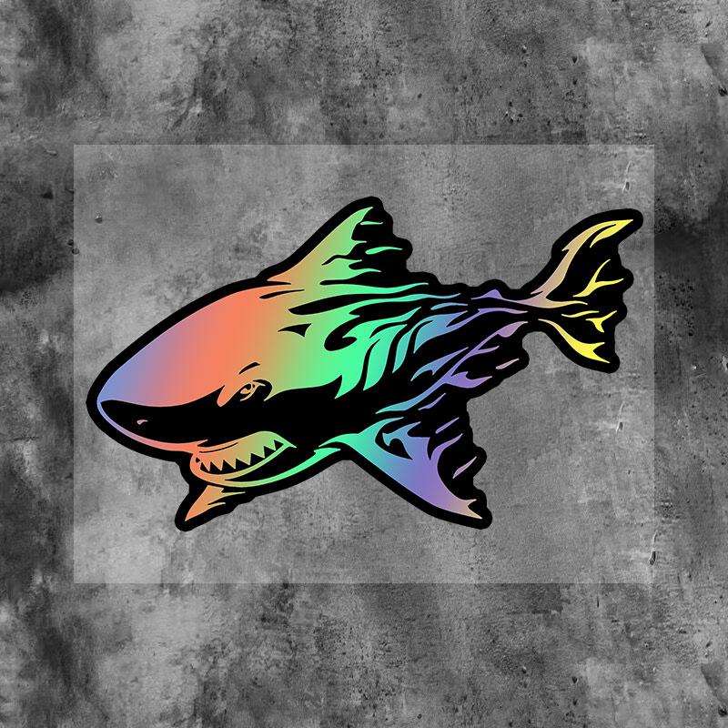 Shark Waterproof Vinyl Decal, Wear Resistant Sticker for Motorcycle Fairing Car Window Scooter