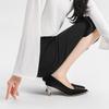 Professional OL High Heels Stiletto Heel Pointed Leather Temperament Single Shoes Commuter Women's Shoes