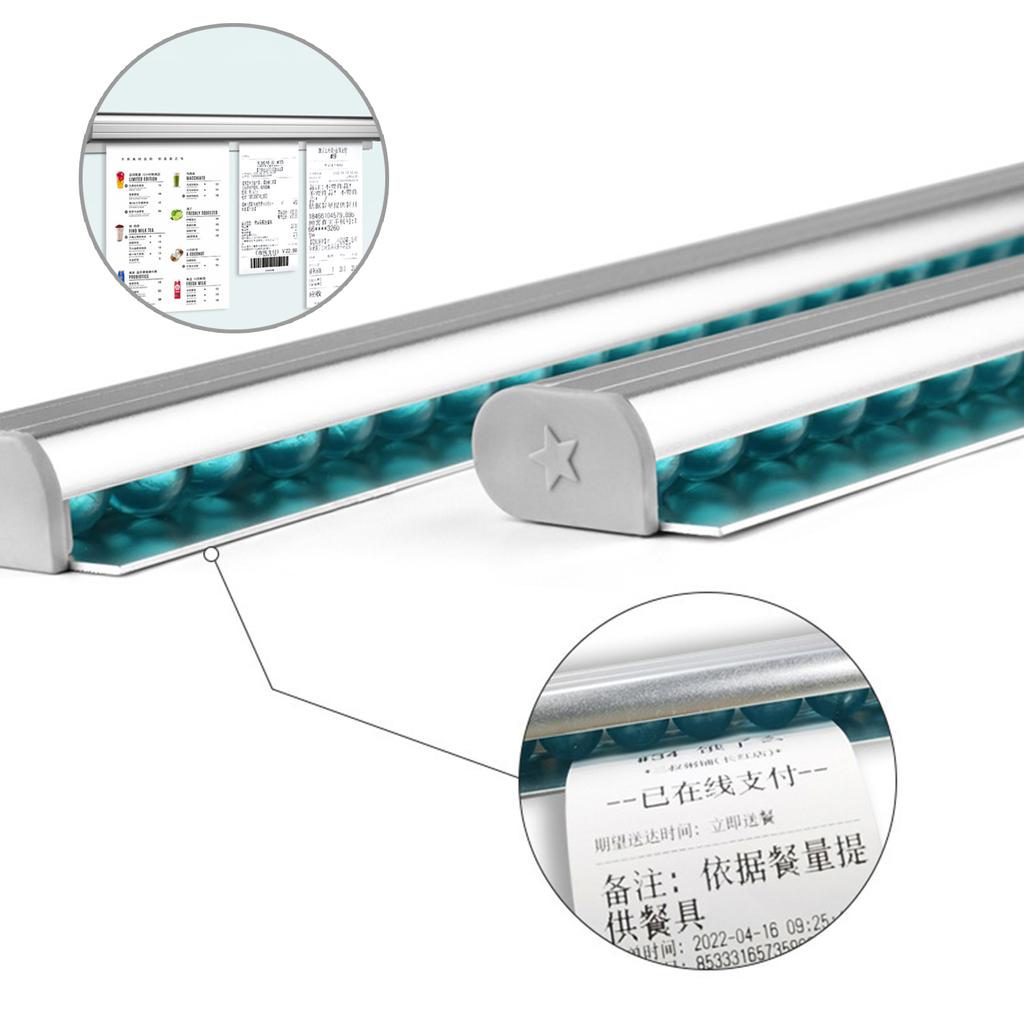 Convenient Sliding Check Rack Easy to Install Order Display Stand Practical Aluminum Ticket Rack for Delivery Staff