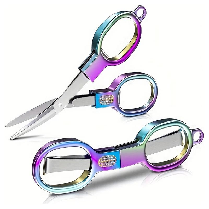 Stainless Steel Embroidery Needlework Scissors Sewing Folding Scissors Fishing Line Scissors Sewing Tools Kitchen Accessories
