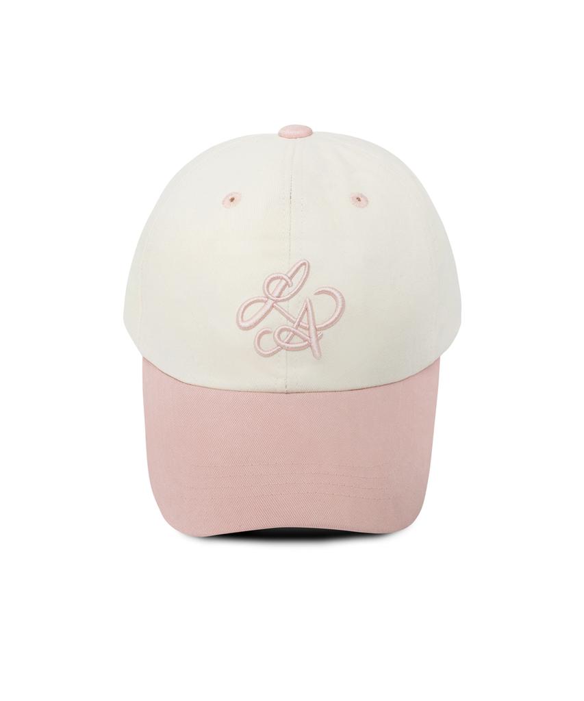Line Binyu La Two-Tone Ball Cap - Pink & Cream
