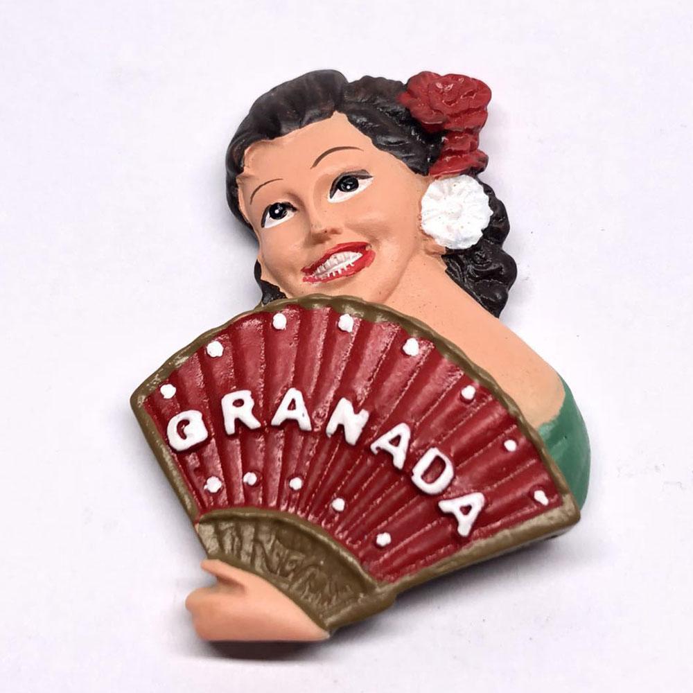 Spanien Tourist Attraktionen Charakter Souvenirs Dreidimensionale Harz Kühlschrank Magnet Küche Hause Dekoration Lieferungen