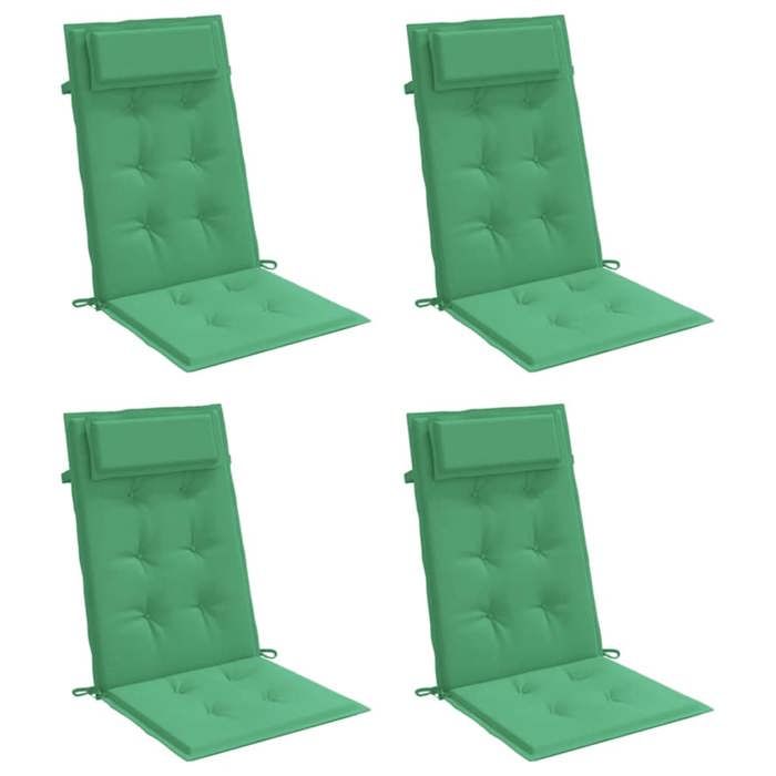 VidaXL High Back Chair Cushions Set of 4 Green Oxford Fabric, Cushion, Chair Cushion, Seat Cushion 361890