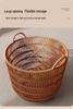 High-Value Waterproof Woven Rattan Laundry Basket for Bedroom and Bathroom