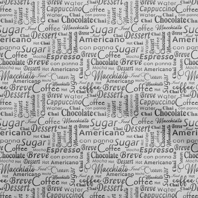 Cotton Flex Gray Fabric Text Sewing Craft Projects Fabric Prints By Yard 40 Inch