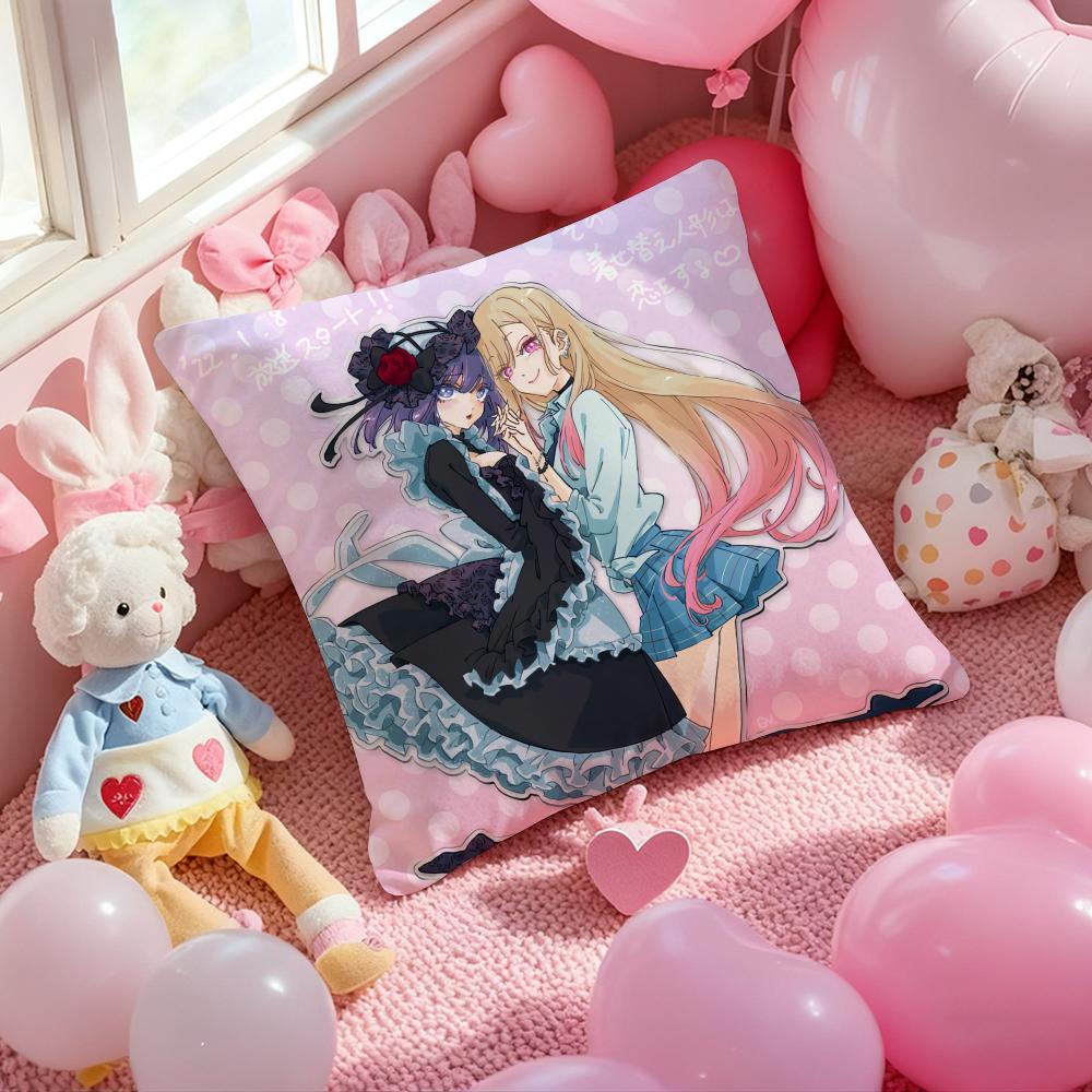 

My Dress Up Darling Anime Cushion Cover Pattern Printed Pillowcase for Living Room Sofa Cushion Cover & Bedroom Decor 12x12Inch