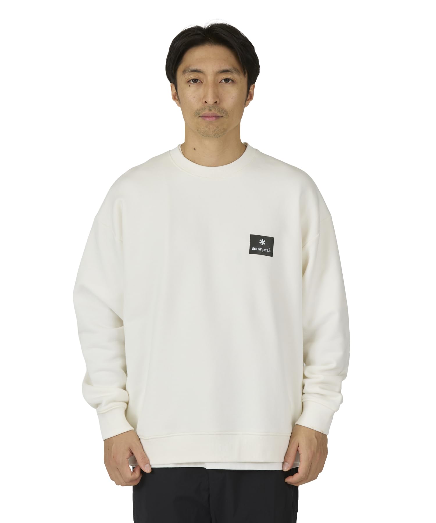 Snow Peak New Standard Square Logo Pullover Tops Pullover Off White Size S NSD-SW-25AU001 Men s Women s 10090₽