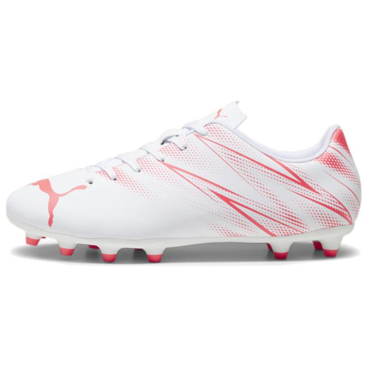 New PUMA Attacanto AG Short Rubber Studs FG Long Rubber Studs Artificial Ground Soccer Shoes Men's White Red 107477-04