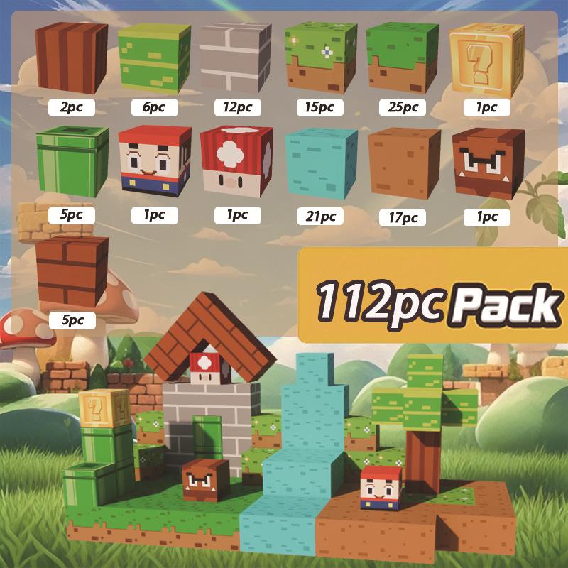Mini Mario Scene Magnetic Building Blocks Set for Kids