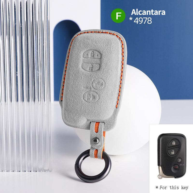 Suede Car Key Case Cover Key Caver FOR For Lexus LX470 GS450h IS350 SC430 LS460 ES350 4 Button Keychain Accessories