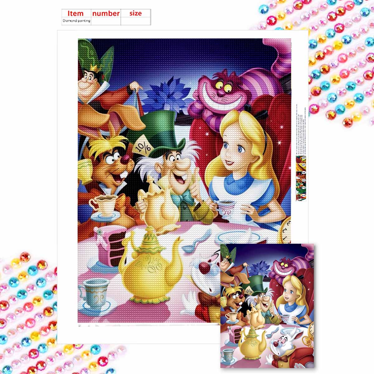 

Алмазная живопись своими руками Принцесса и животные Набор для вышивания крестом Мозаичное искусство Алмазная живопись Полная выкладка Алмаз Домашнее украшение Round 20x30cm