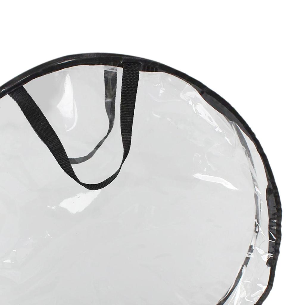 Christmas Wreath Storage Bag Transparent with Handles Dual Zipper PVC Organizer