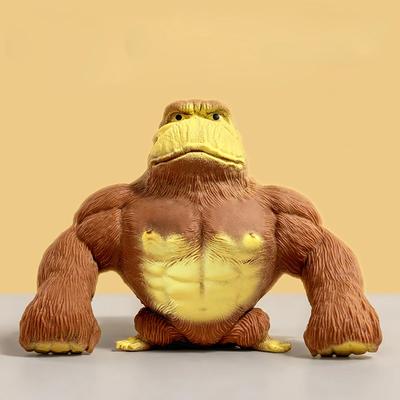 Quetsch-Gorilla-Spielzeug, lustiges Affen-Spielzeug für Erwachsene, sensorisches Stress-Spielzeug, Gummi, Stretch- und Quetsch-Gorilla, Geschenk für Kinder, Zappel-Spielzeug