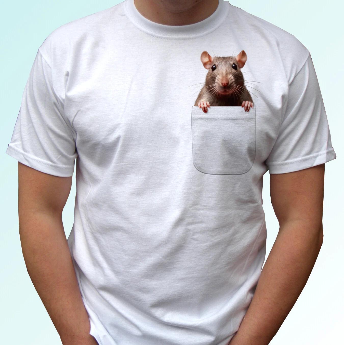 

Rat pocket no10 print white kids boys T-Shirt animal tee top design gift all sizes 140