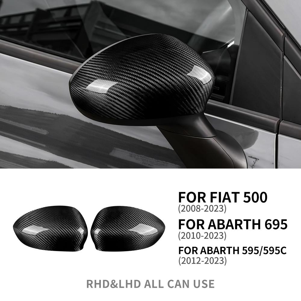 

Справжній чохол з твердого вуглецевого волокна для Abarth 595 595C 695 Fiat 500 2012-2017 2018 2019 2020 2025 2025 2025 Накладка на дзеркало заднього виду автомобіля For Fiat 500 08-23