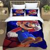 Comfortable Bedding Set, 3D Cartoon Mario Three-piece Set, Including Duvet Cover and Pillowcases.