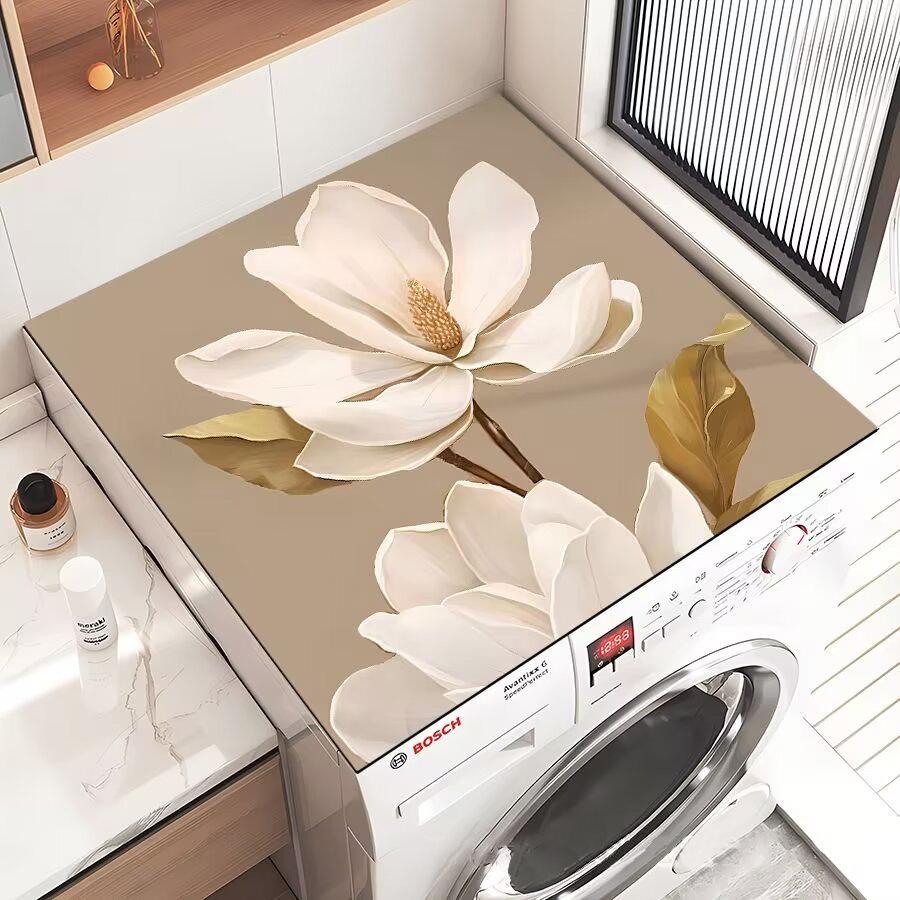 Washing Machine Refrigerator Fridge Table Microwave Dust Cover Waterproof Household Nightstand Decor Mat Non-slip Pad